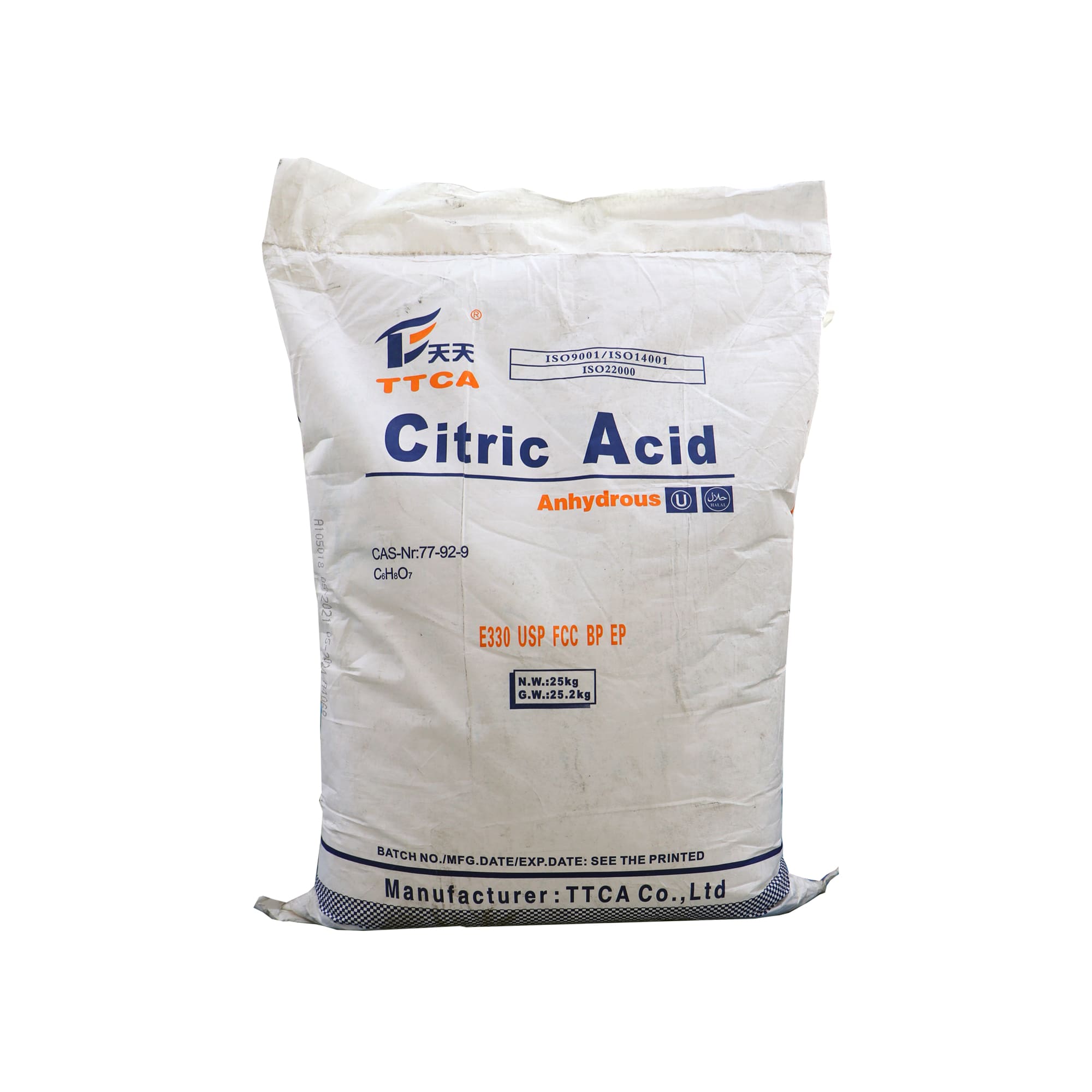 اسید سیتریک خشک TTCA کیسه 25 کیلوگرمی